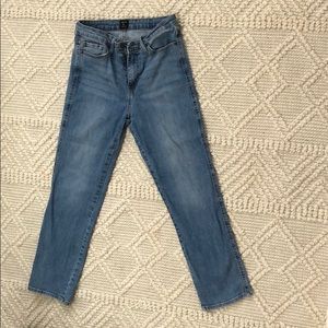 Just black size 29 taper cut ankle jeans